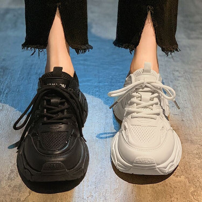 Damen Sneaker Atmungsaktives Mesh Dickes Sohlen