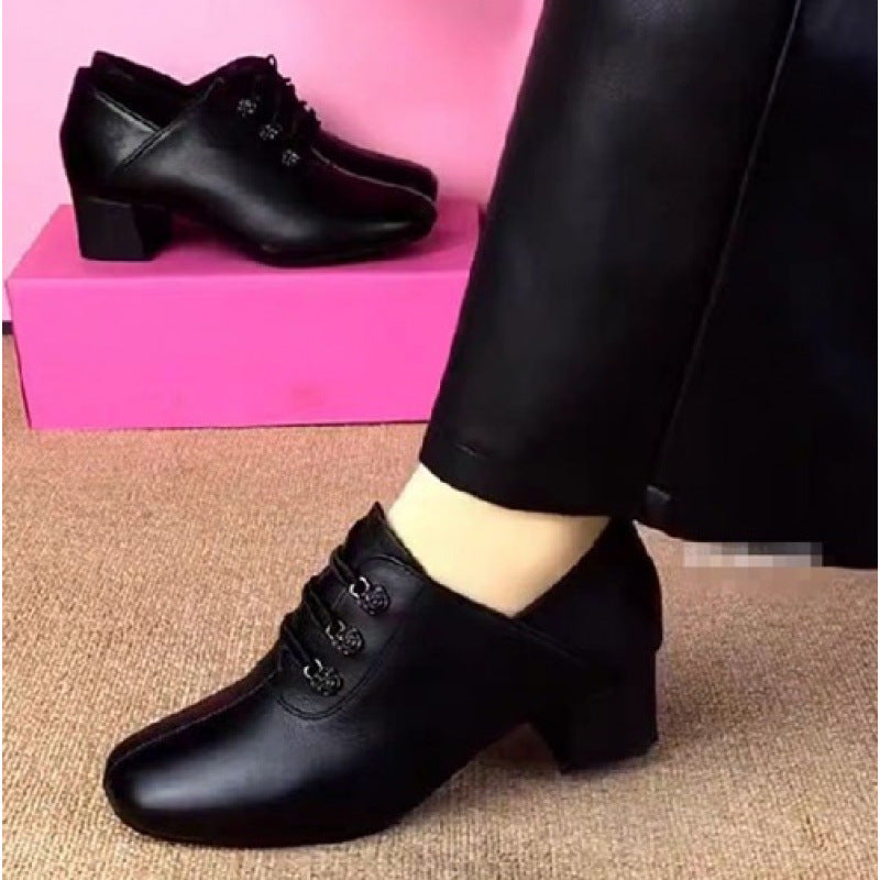Damen Schnürschuhe Blockabsatz Elegantes Design