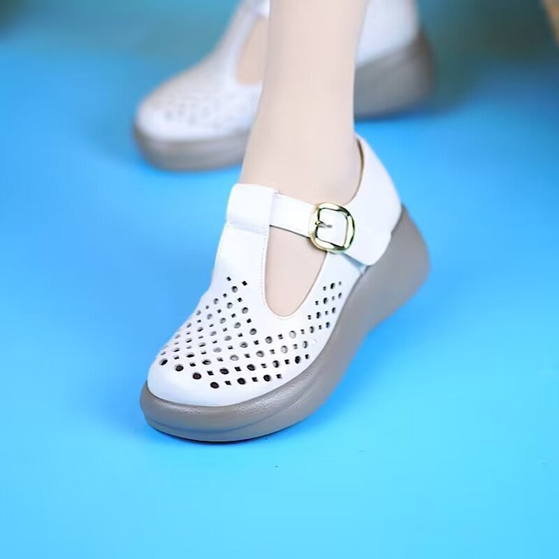 Damen Clogs Atmungsaktiv Bequem Riemchen