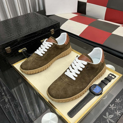Damen Sneaker Weiches Wildleder Elegante Leder Akzente