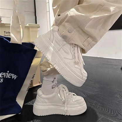 Damen Plateau Sneaker Rutschfest Modisch