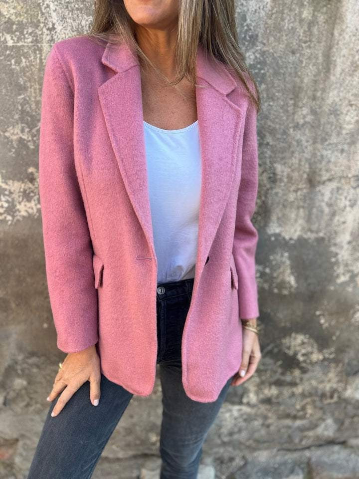 Damen Blazer Gestreift Elegant Berliner Stil