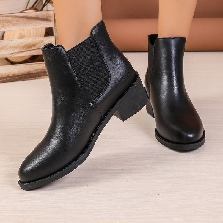 Damen Chelsea Stiefeletten Elastisch Vegan