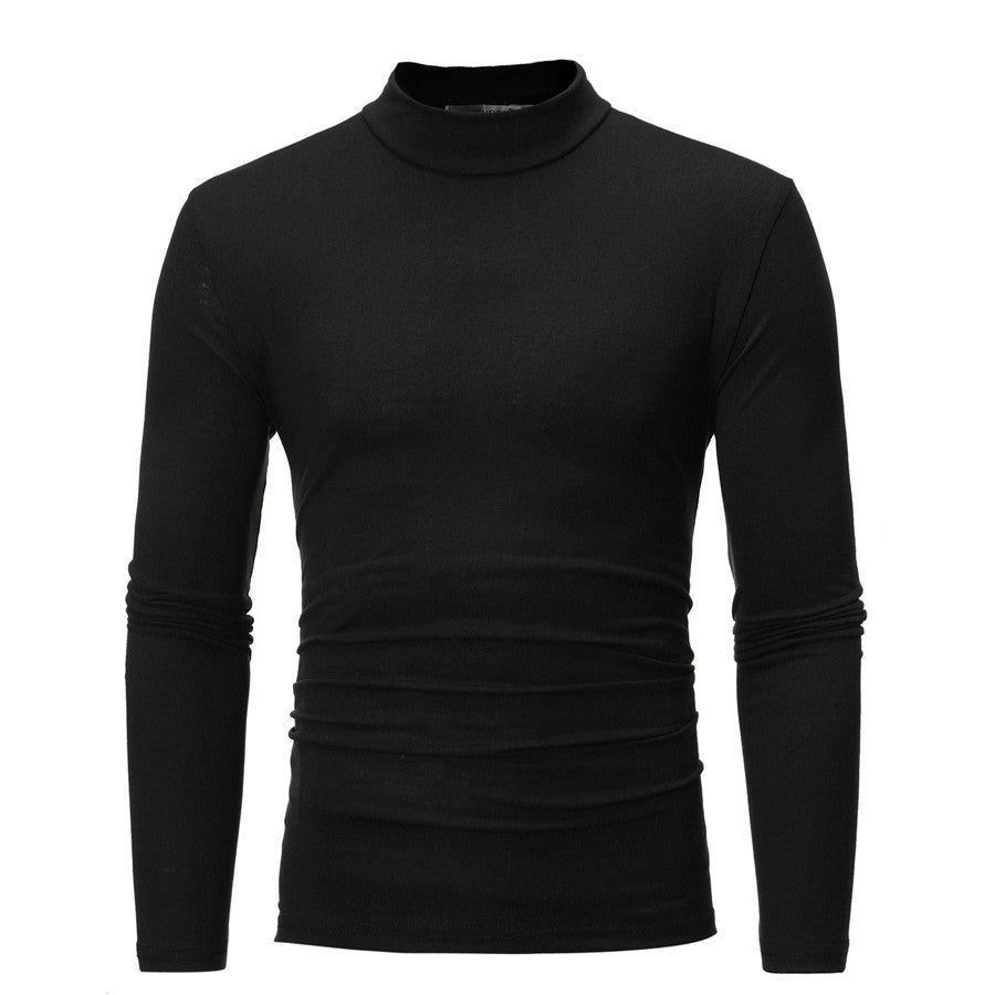 Herren Langarm T-Shirt Modern Slim Fit Kragen