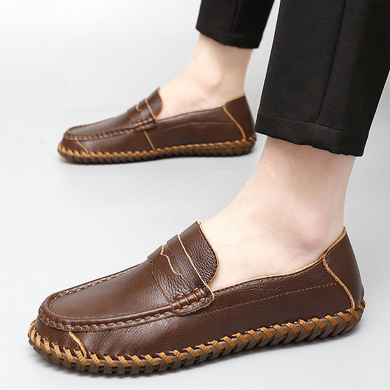 Damen Mokassins Leder Handgenäht Elegantes Design - Norvielle