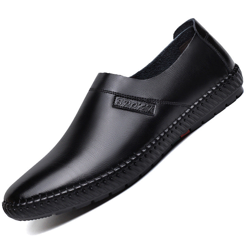 Damen Slip-On Schuhe Leder Bequem