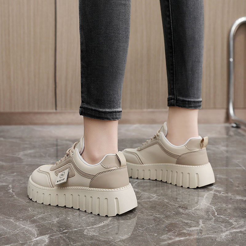 Damen Chunky Sneaker Plattform Bequem Laufsohle
