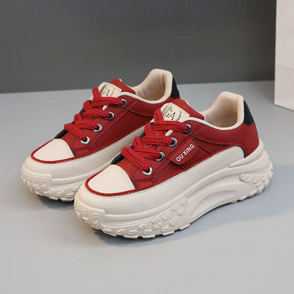Damen Sneaker Hochwertig Sportlich Dicke Sohle