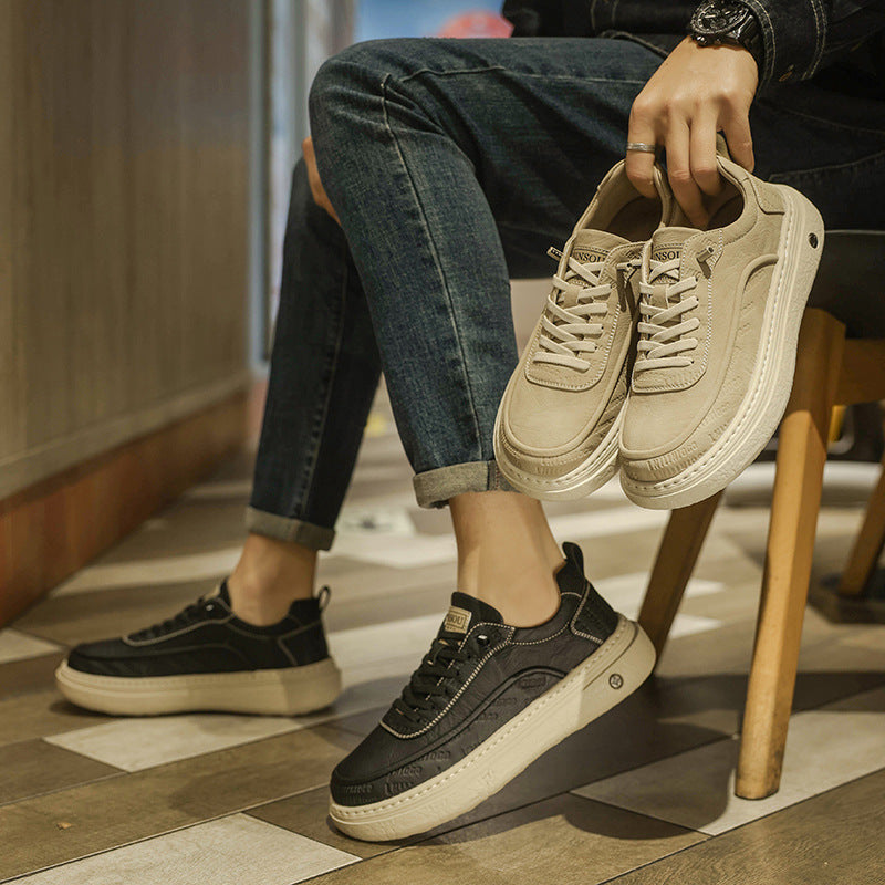 Damen Sneaker Leder Bequem Laufsohle Dämpfung