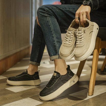 Damen Sneaker Leder Bequem Laufsohle Dämpfung