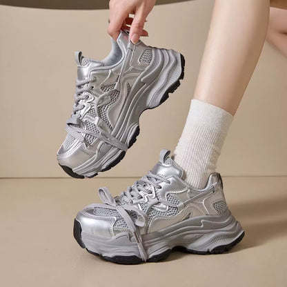 Damen Sneaker Chunky Atmungsaktives Material Weich - Norvielle
