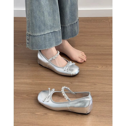 Damen Ballerinas Riemendesign Komfortfußbett Elegant