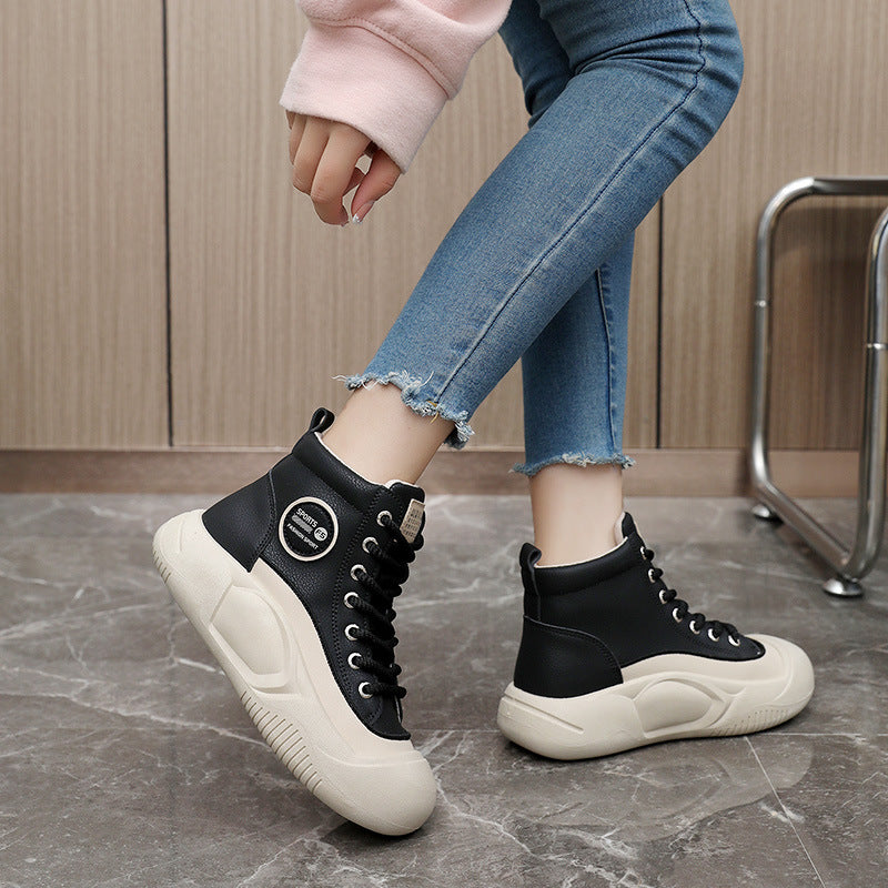 Damen High- Sneaker Strapazierfähige Sohle