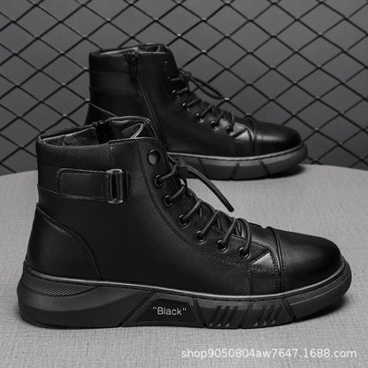 Damen Schnürboots Robustes Leder