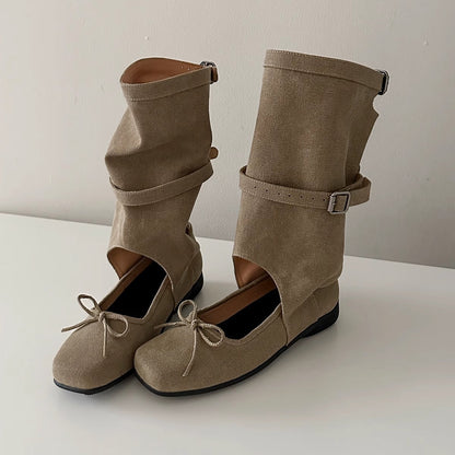 Damen Ballerinas Riemendesign Bequem Elegant