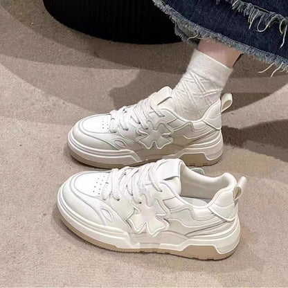 Damen Sneaker Sportlich Flexibel Weiss