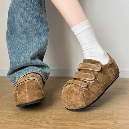 Damen Clogs Weiches Wildleder Bequem Mit Klettverschluss