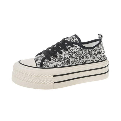 Damen Plateausneaker Hochzeitsschuhe Gummisohle Stabil