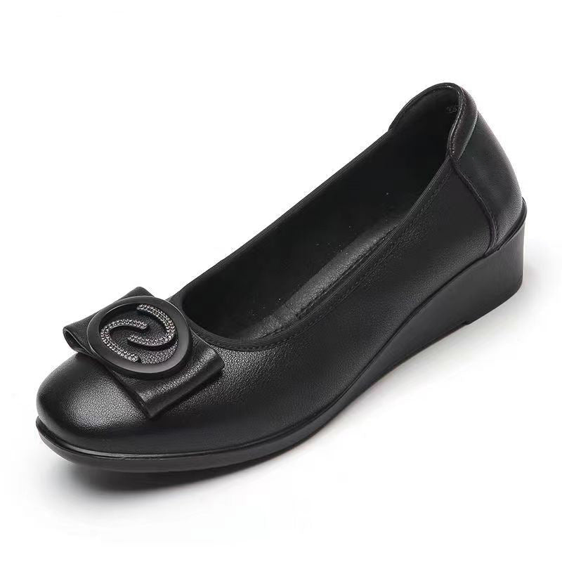 Damen Ballerinas Elegante Schleife Komfort Sohle