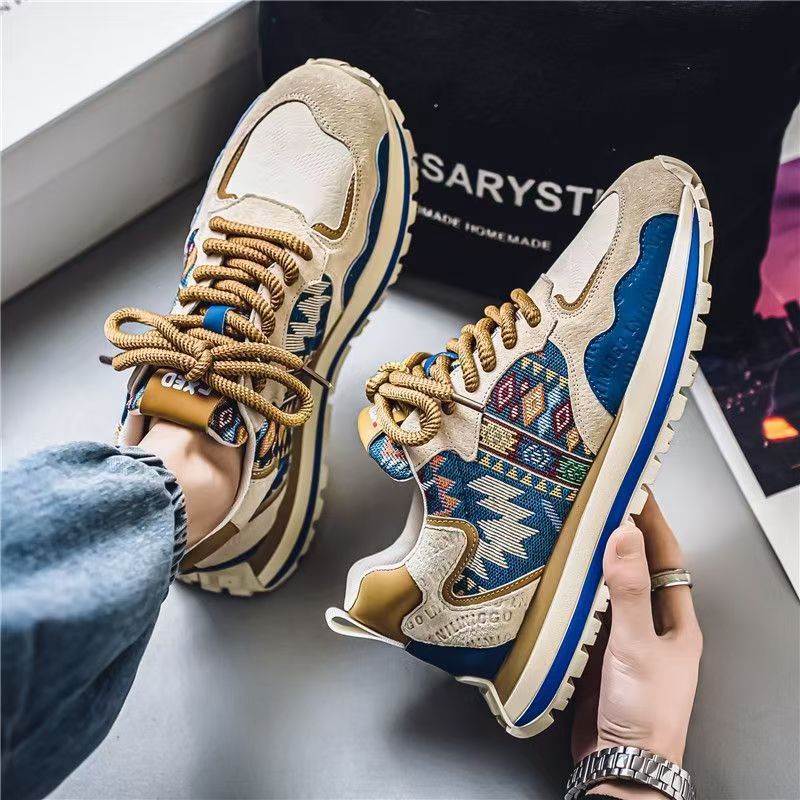 Damen Sneaker Sportlich Tribal Muster Rutschfest