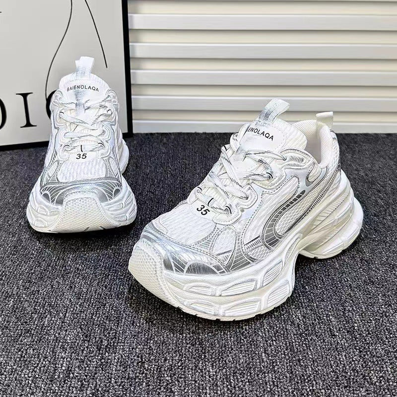 Damen Sneaker Sportlich Reflektierend Bequem ist bereits ein guter