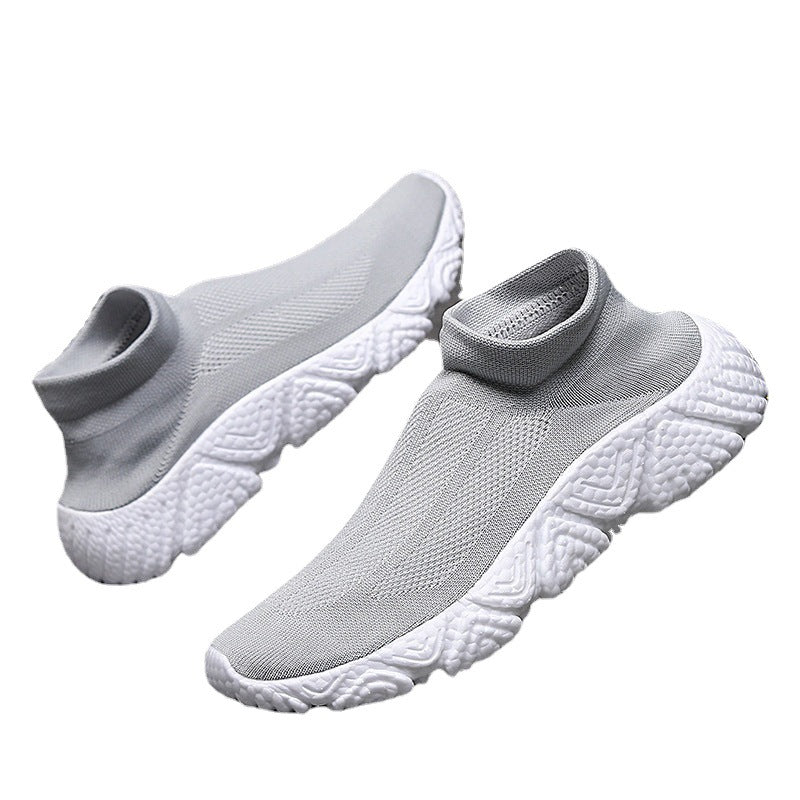 Damen Sneaker Sportlich Knit Slip-On Rutschfeste Sohle
