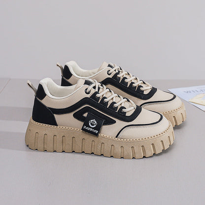 Damen Plattform Sneaker Leicht Bequem