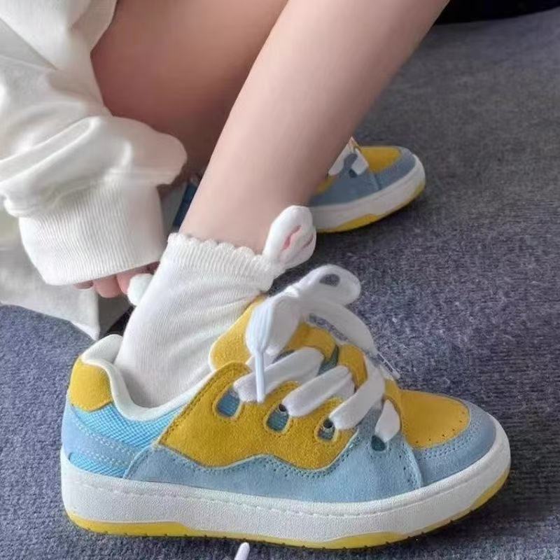 Damen Sneaker Sportlich Geopolstert Bunt