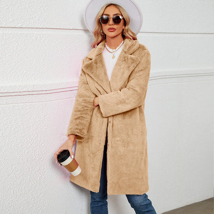 Damen Fleecejacke Übergroß Kuscheljacke Warm