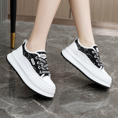 Damen Sneaker Plateau Schuhe Atmungsaktives Mesh Bequem
