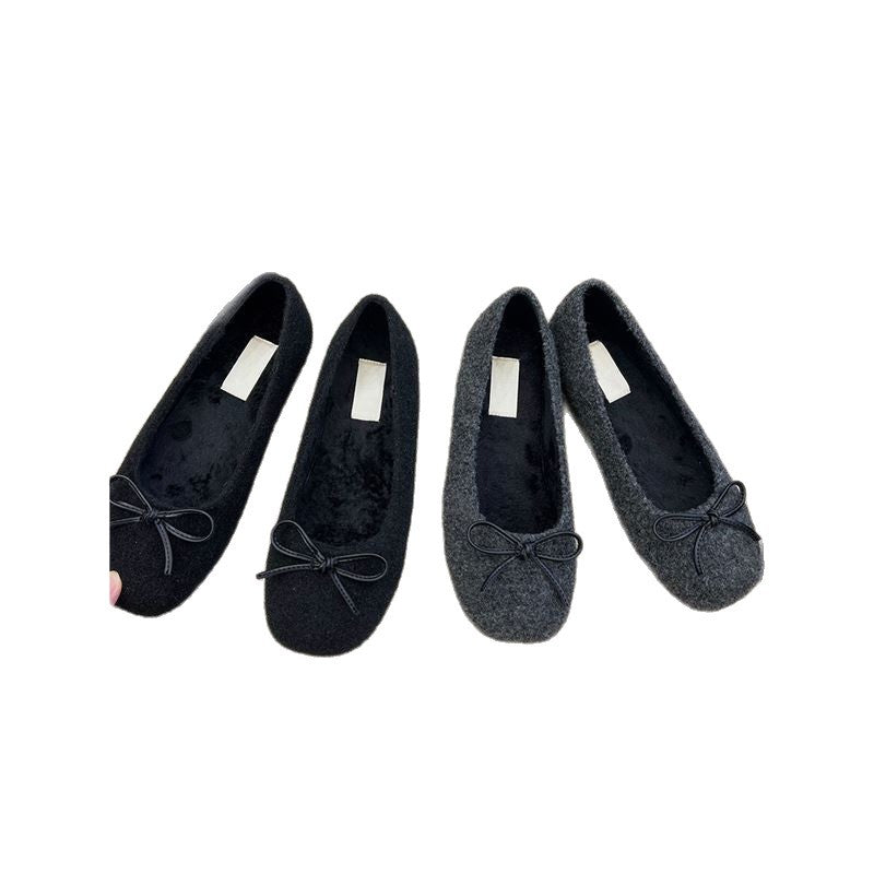 Damen Ballerinas Komfort Schleifendetail Eleganz