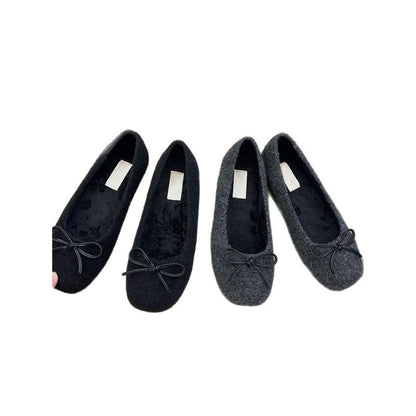 Damen Ballerinas Komfort Schleifendetail Eleganz