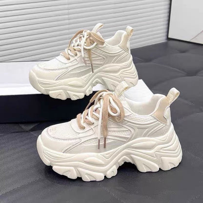 Damen Sneaker Dicksohlige Sportlich Schwarz - Norvielle