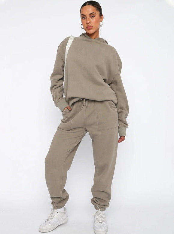 Damen Hoodie Set Oversized Jogger Bequem