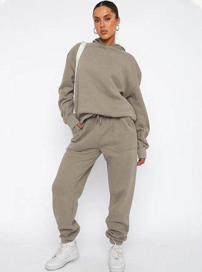 Damen Hoodie Set Oversized Jogger Bequem