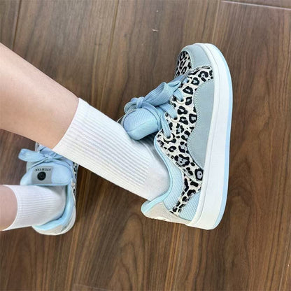 Damen Sneaker Leopardenmuster Bequem