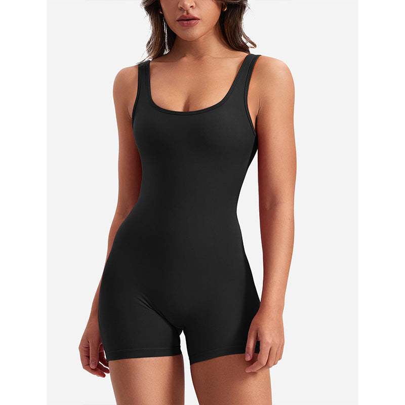 Damen Jumpsuit Sportlich Figurformend Rückenausschnitt - Norvielle