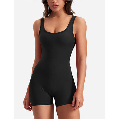 Damen Jumpsuit Sportlich Figurformend Rückenausschnitt - Norvielle