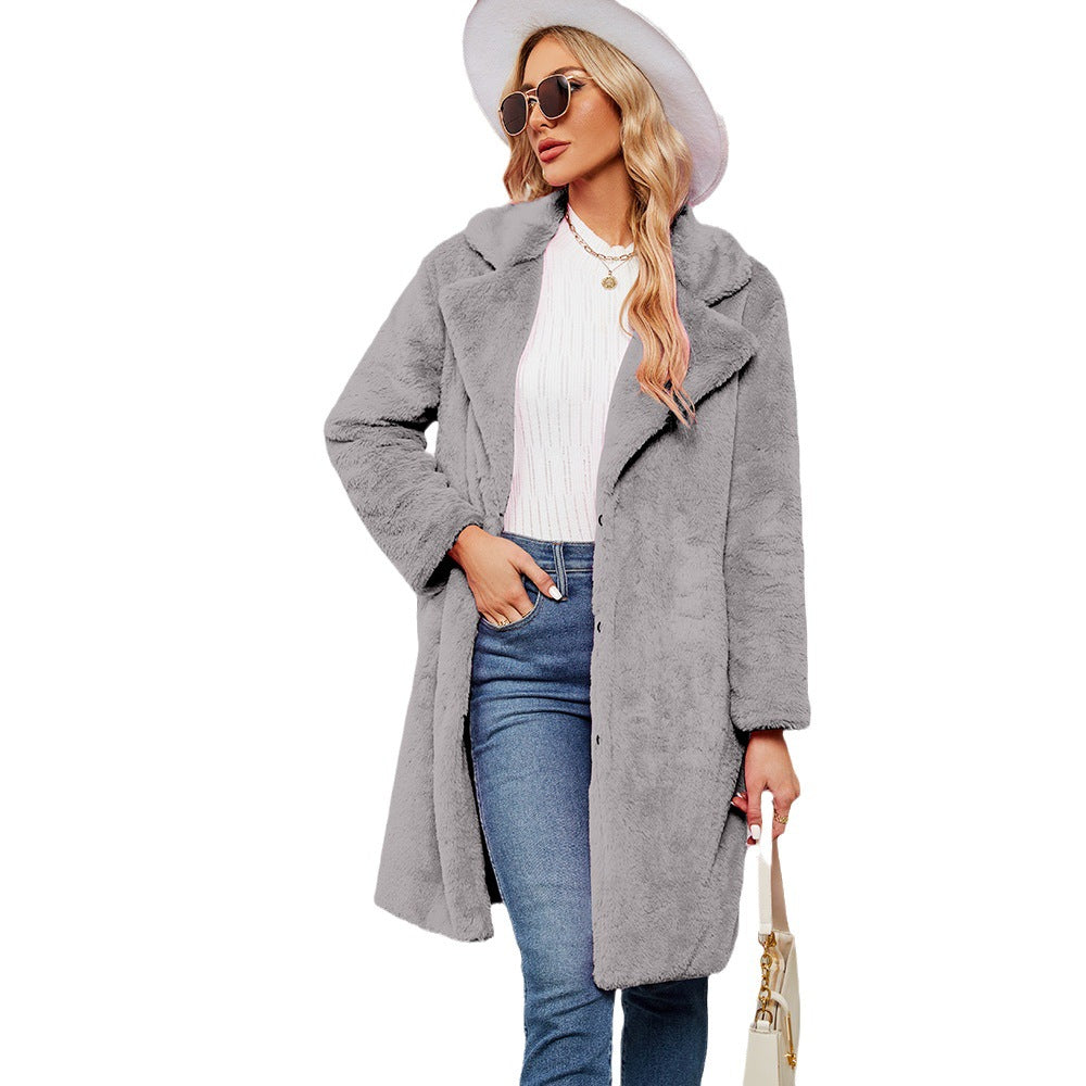 Damen Fleecejacke Übergroß Kuscheljacke Warm