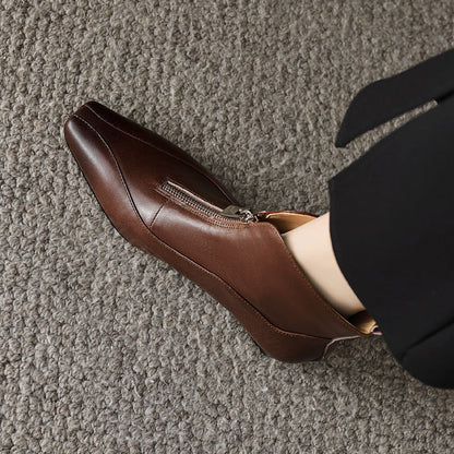Damen Stiefeletten Elegant Reißverschluss Komfortschuhe