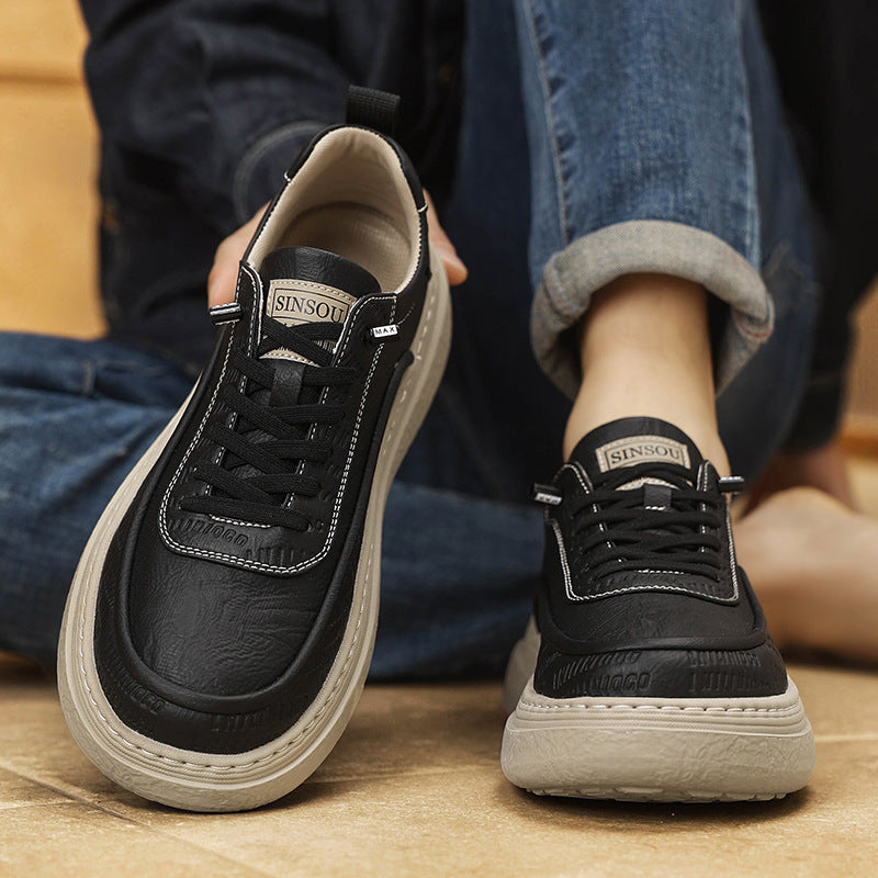 Damen Sneaker Leder Bequem Laufsohle Dämpfung