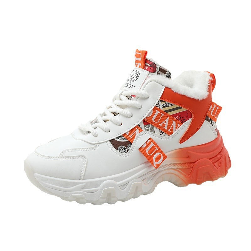 Damen High- Sneaker Warmfleece