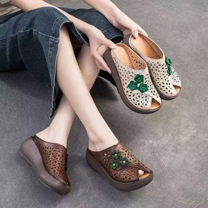 Damen Clogs Atmungsaktives Blumenmuster Bequem - Norvielle