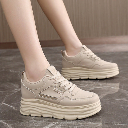 Damen Plateau Sneaker Hoch atmungsaktiv mit Dämpfung