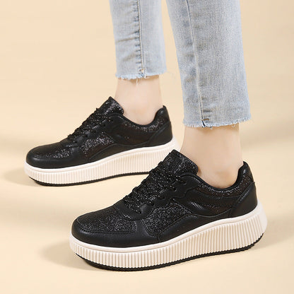 Damen Sneaker Weich Strukturiert Bequem