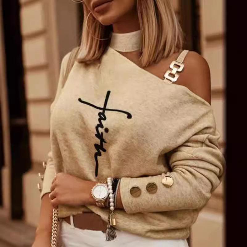 Damen Oversized Pullover Groß Schulterausschnitt Modern - Norvielle