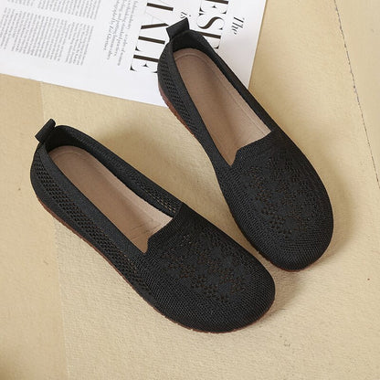 Damen Slip-On Schuhe Bequem Lochmuster