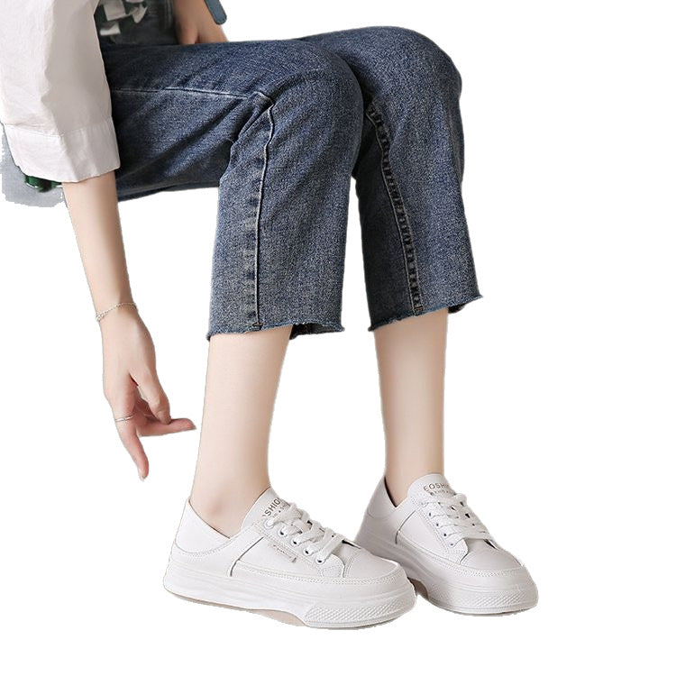 Damen Plattform Sneaker Atmungsaktives Material Bequem