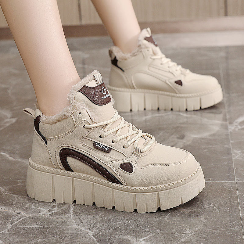 Damen High- Sneaker Fleece-Innensohle Rutschfest