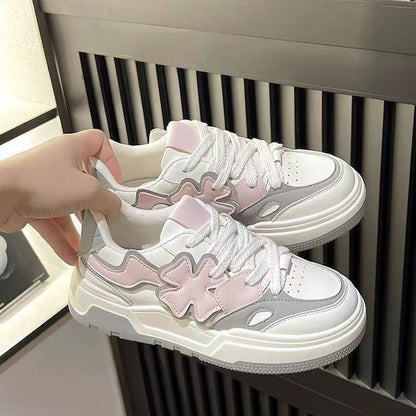 Damen Sneaker Sportlich Flexibel Weiss